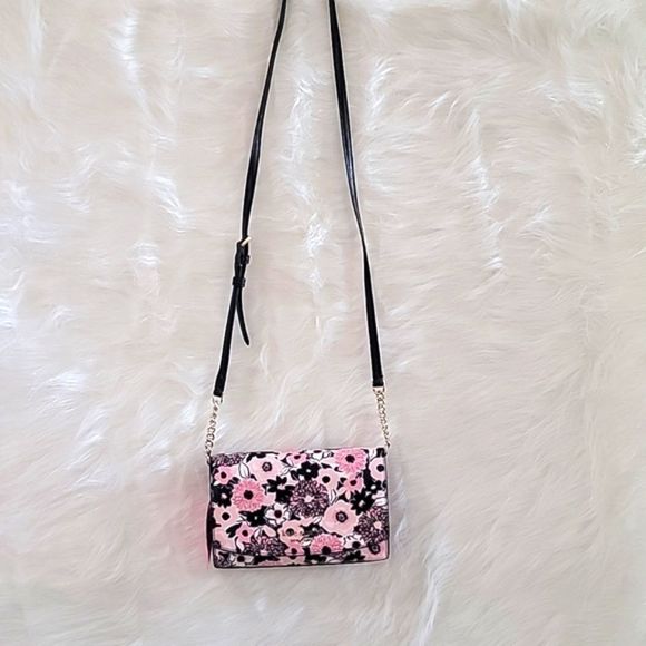NWT KATE SPADE DAHLIA CROSSBODY FLORAL PINK MULTI GOLD CHAIN - Picture 4 of 13